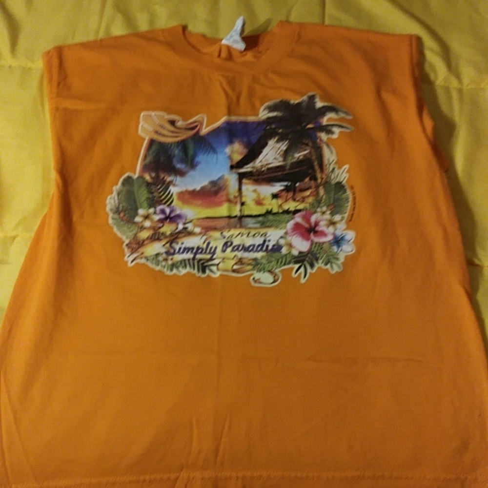 A Orange hawian shirt